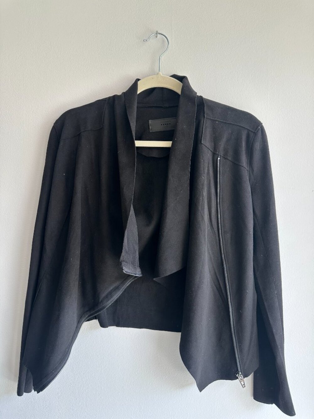 BLANKNYC Faux Suede Drape Front Jacket XS - Picture 2 of 3